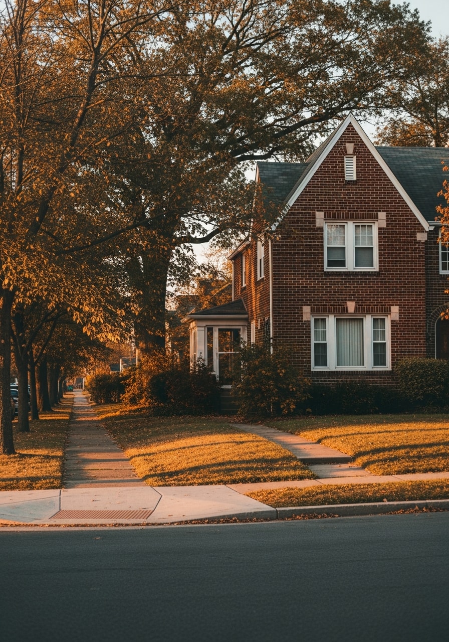 Exterior view of a Bladensburg home showing traditional construction details and mature landscaping.